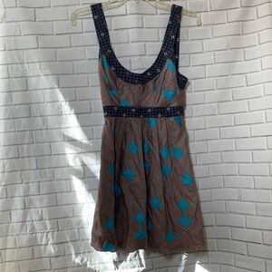 Free People Plaid/Print Summer Dress Size 4
